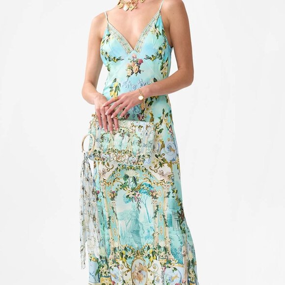 CAMILLA + The White Lotus crystal-embellished printed silk maxi dress - Picture 1 of 13